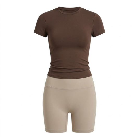 Women's High-Waisted Gym Shorts - detail view