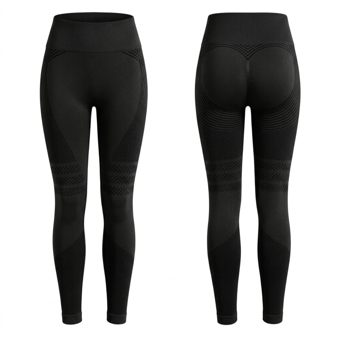 Women's Seamless High-Waisted Yoga Leggings - detail view