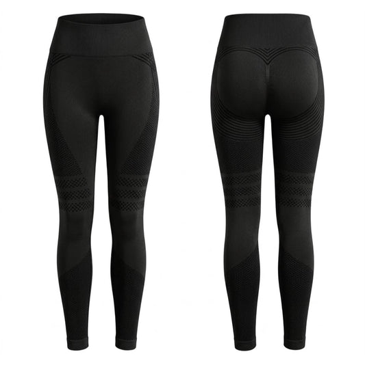 Women's Seamless High-Waisted Yoga Leggings - detail view