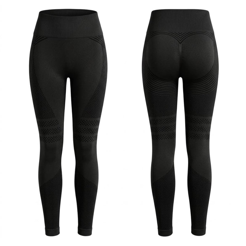 Women's Seamless High-Waisted Yoga Leggings - detail view