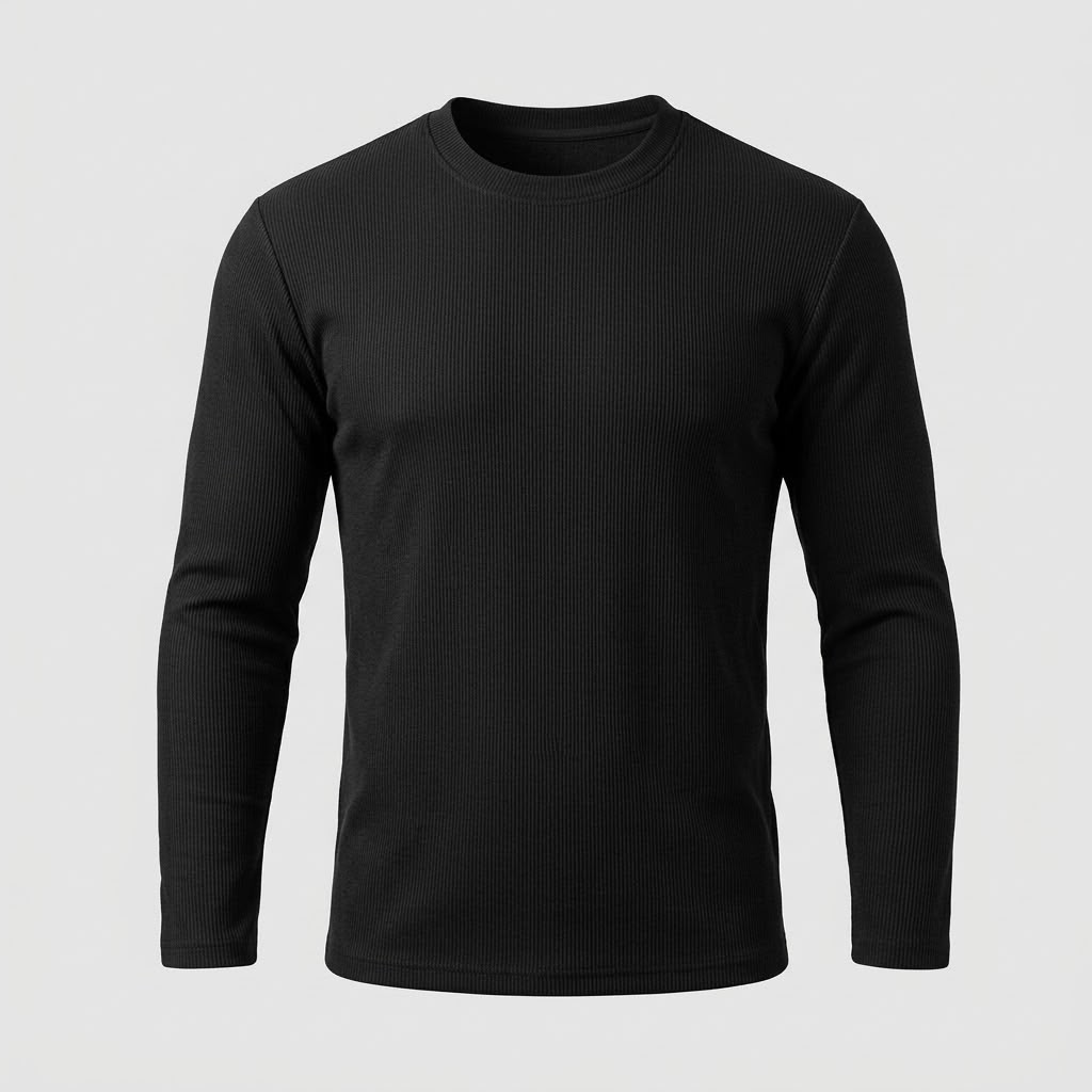 Men's Thermal Long Sleeve Base Layer - detail view